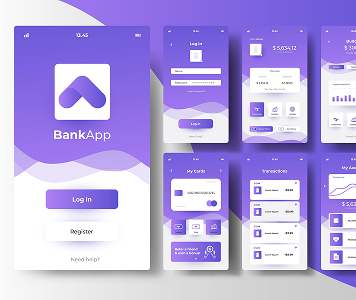 Mobile banking app interface